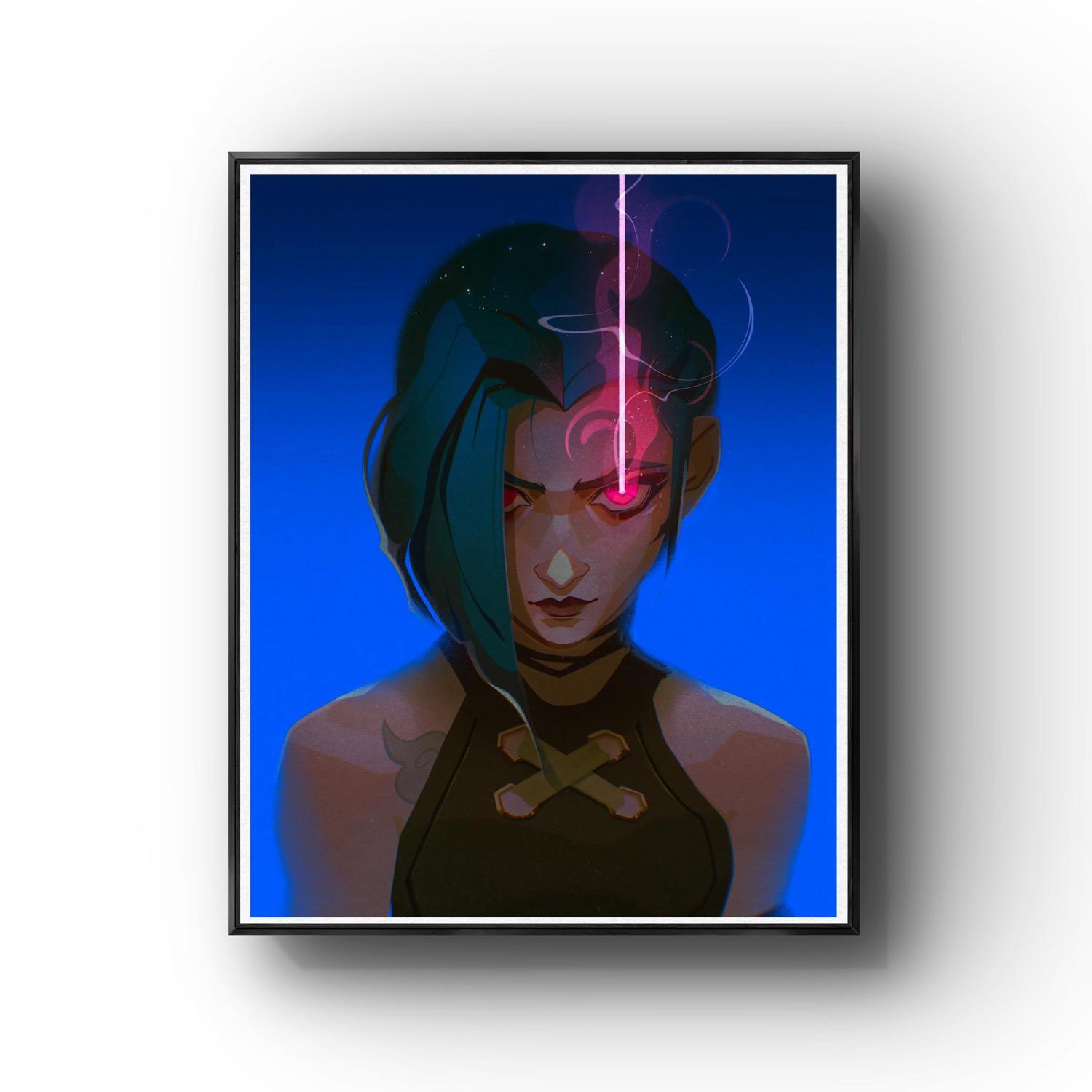 英雄联盟金克斯艺术挂画卧室