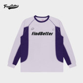 运动速干投篮服训练跑步圆领上衣 拼色印花长袖 T恤美式 338