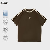 BETTER夏季 三条杠短袖 T恤情侣简约运动上衣美式 FIND 宽松打底衫 潮