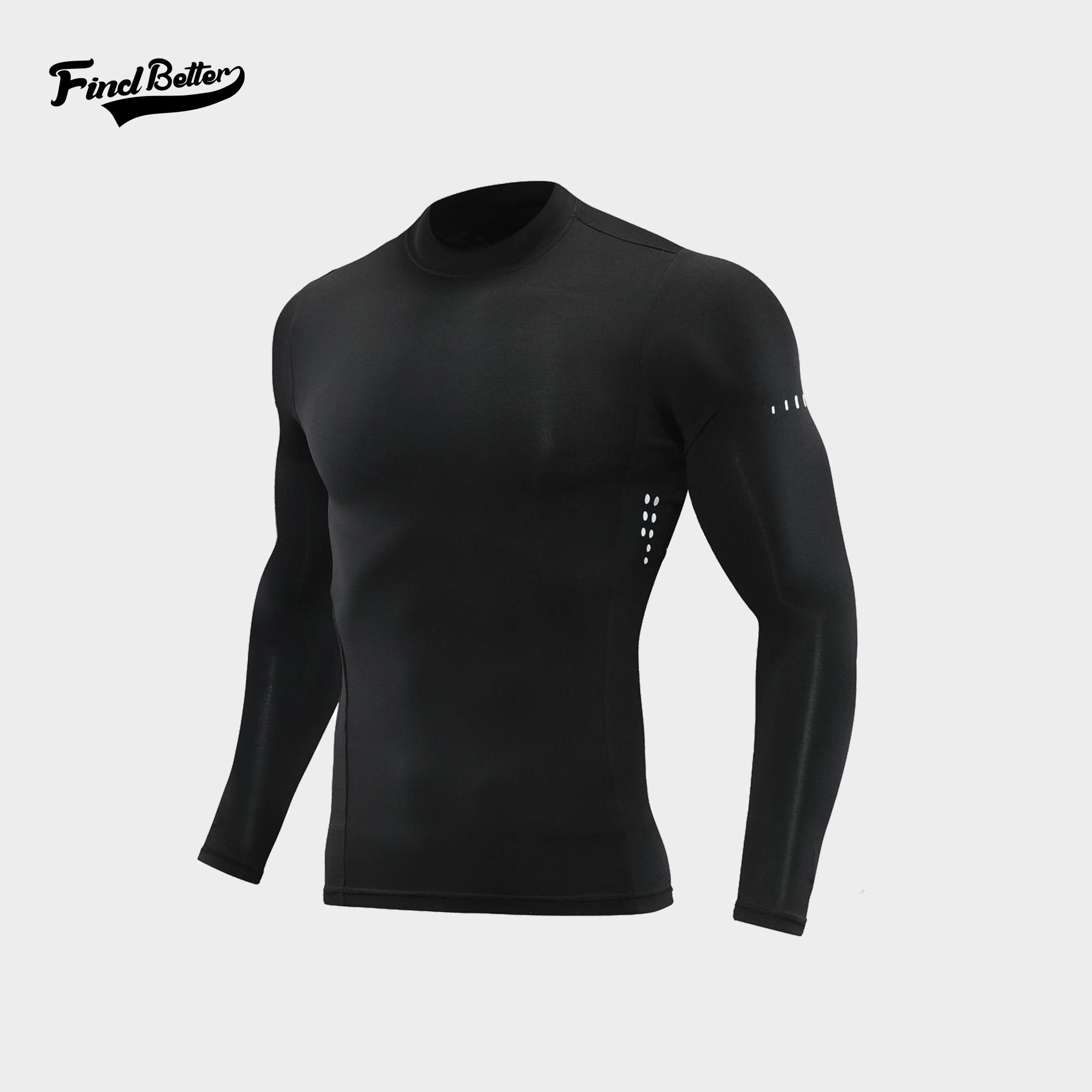 新款紧身衣篮球运动训练长袖拼接高弹透气速干投篮服打底衫男-850