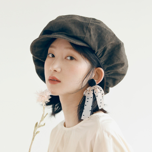 刘亦菲许红豆同款 百搭报童鸭舌帽文艺复古画家帽女 帽子女春夏韩版