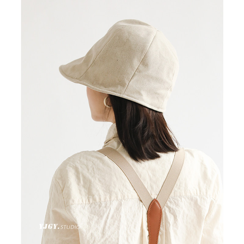 文艺小清新小沿渔夫帽女夏季透气韩版百搭日系盆帽时尚逛街帽子女