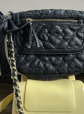 Betsey Johnon 女士蝴蝶结公主风皮纹斜挎包单肩包（瑕疵特卖）