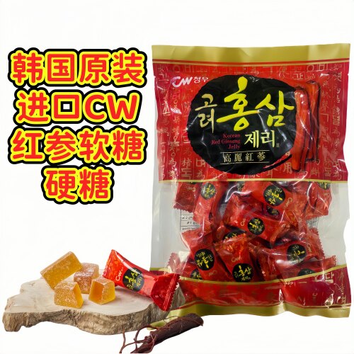 一袋包邮韩国原装进口红参糖