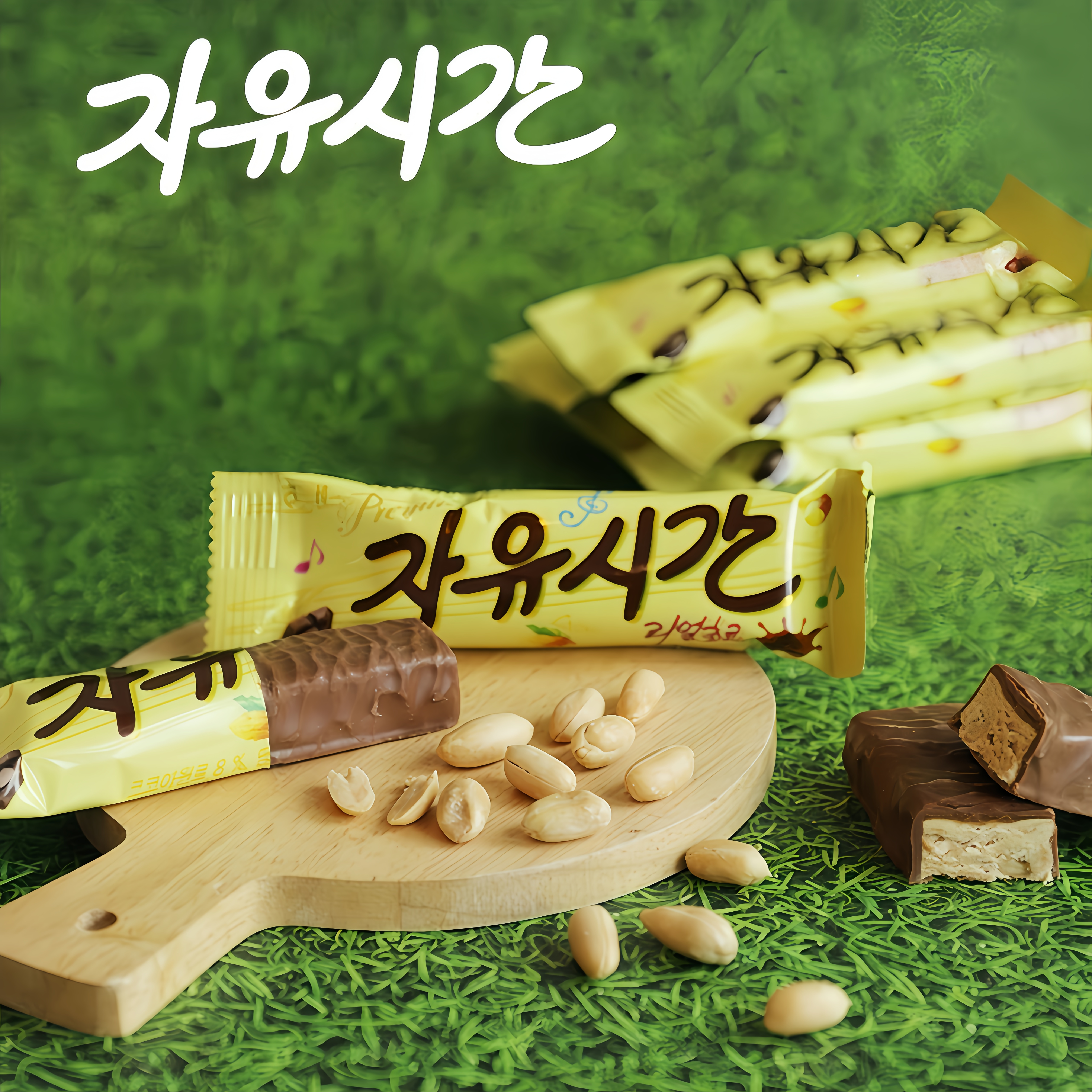 韩国进口海太自由时间夹心巧克力棒花生扁桃仁杏仁奥利奥曲奇饼干