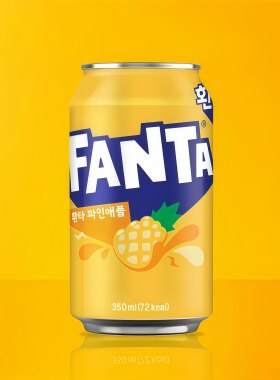 4罐包邮进口菠萝味韩国芬达Fanta