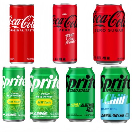 4罐包邮韩国原装进口Zero零度可口可乐零卡零糖薄荷清凉雪碧