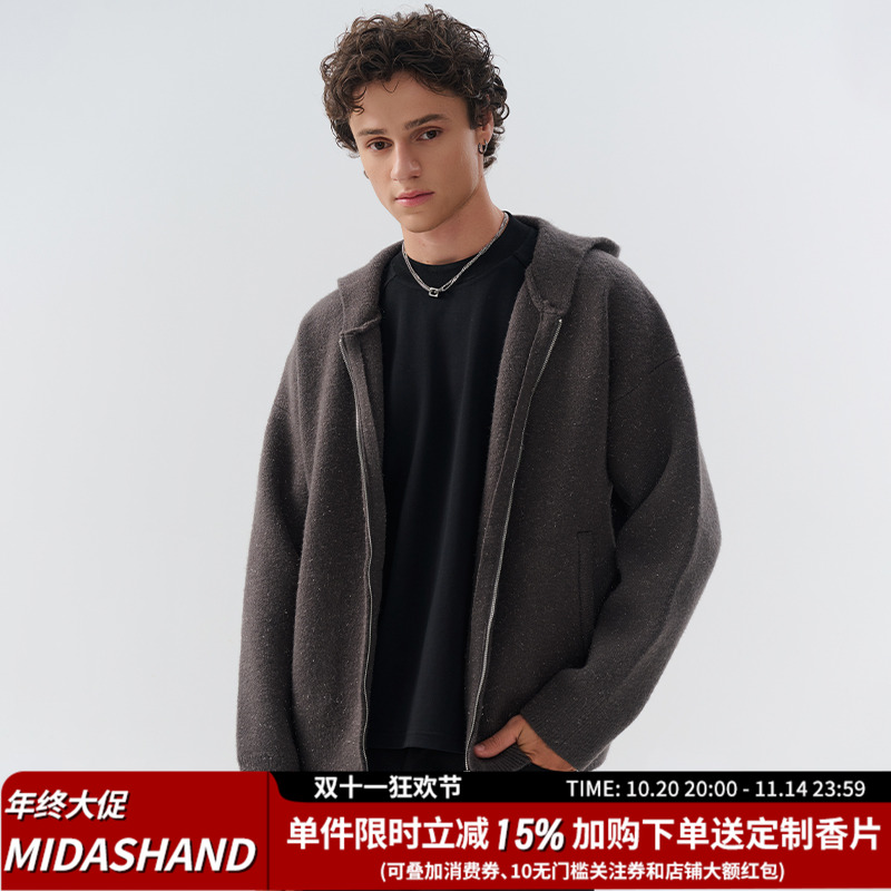 MIDASHAND复古连帽针织衫