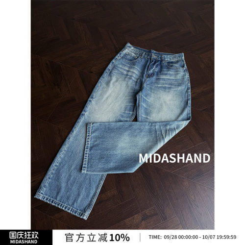 MIDASHAND26AW猫须牛仔裤