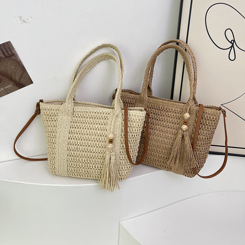 今年流行草编包女士手提包单肩斜挎编织包大容量流苏度假沙滩包,箱包皮具/热销女包/男包,编织包,淘宝优惠券,粉丝福利购,淘宝优惠卷