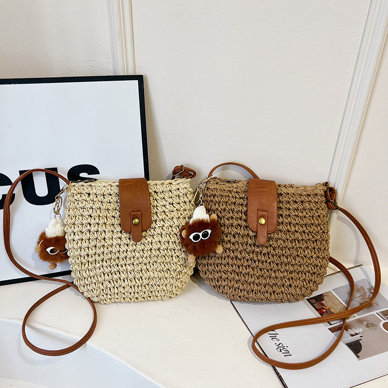 沙滩度假风草编包包女2026春季新款时尚手机包休闲简约单肩斜挎包,箱包皮具/热销女包/男包,编织包,淘宝优惠券,粉丝福利购,淘宝优惠卷