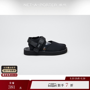 款 经典 Suicoke 男黑色沙滩鞋 NET NAP PORTER颇特