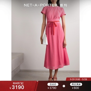 新品 春季 女粉色修身 NET Cefinn 连衣裙NAP PORTER颇特