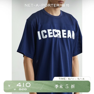 [折扣]ICECREAM 早春男宽松印花网布T恤NAP/NET-A-PORTER颇特