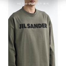 [新品]Jil Sander 春季男印花棉质平纹布长袖T恤NAP颇特