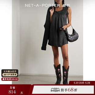 女钩编边饰苎麻迷你连衣裙NAP PORTER颇特 DOEN 春季 新品 NET