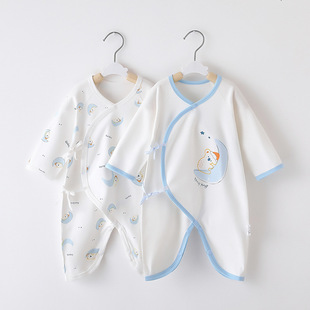 男女通用宝宝连体蝴蝶衣 纯棉新生婴儿儿衣服春秋款 早产儿小码 52码