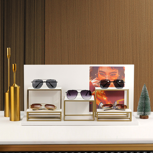 眼镜店精品柜台橱窗烤漆铁件眼镜架展示架太阳镜墨镜陈列装饰道具