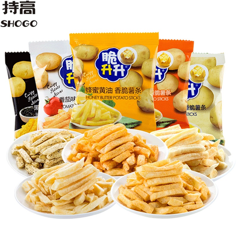 包邮 脆升升薯条20g香脆蜂蜜黄油番茄原味薯条休闲小吃零食品