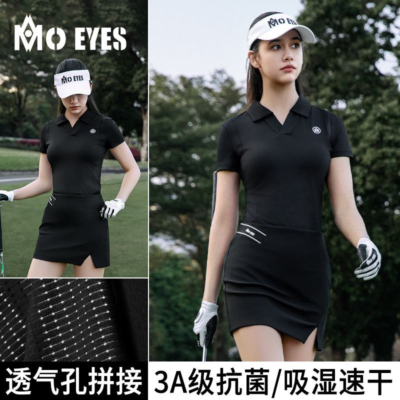 2025高尔夫女装春夏季女士服装polo上衣网球T恤运动衣服短裙套装