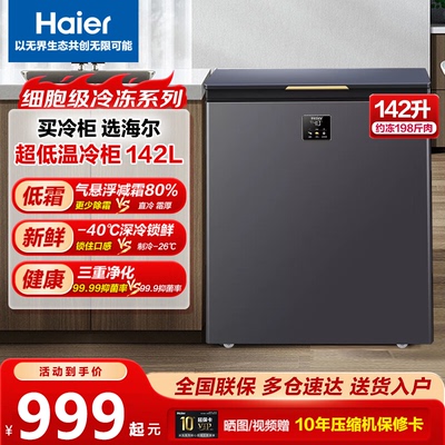 Haier/海尔 BC/BD-200GHEPS9冰柜家用小型冷冻柜卧式小冰柜