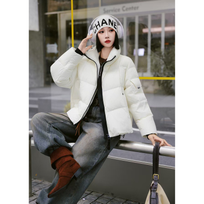 90白鸭绒短款羽绒服加厚保暖