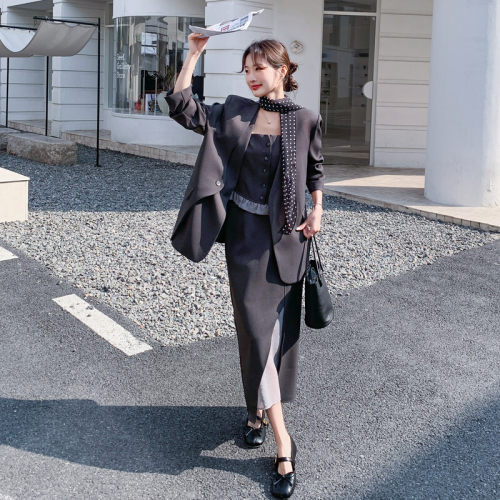 修身2026女装套装2026春季年轻四件套中长款通勤性感职业装通勤2