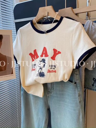 特大码300斤拼色纯棉短袖t恤女