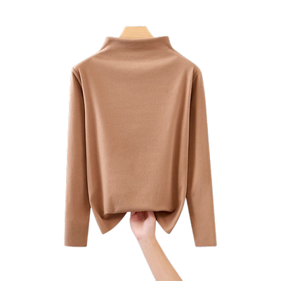 胖MM大码300斤半高领德绒打底衫