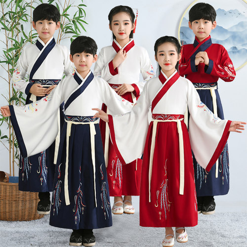 中小学生男女三字经诗歌朗诵表演