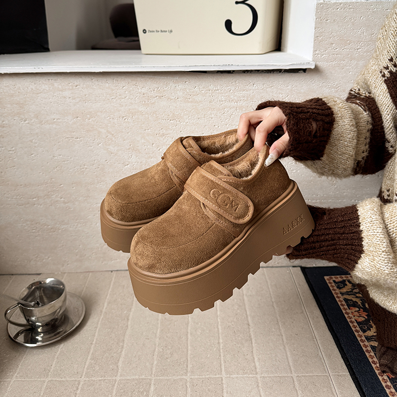 7cm厚底加绒勃肯鞋女2025