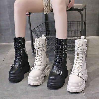 秋季新款爆款靴子女内增高短靴