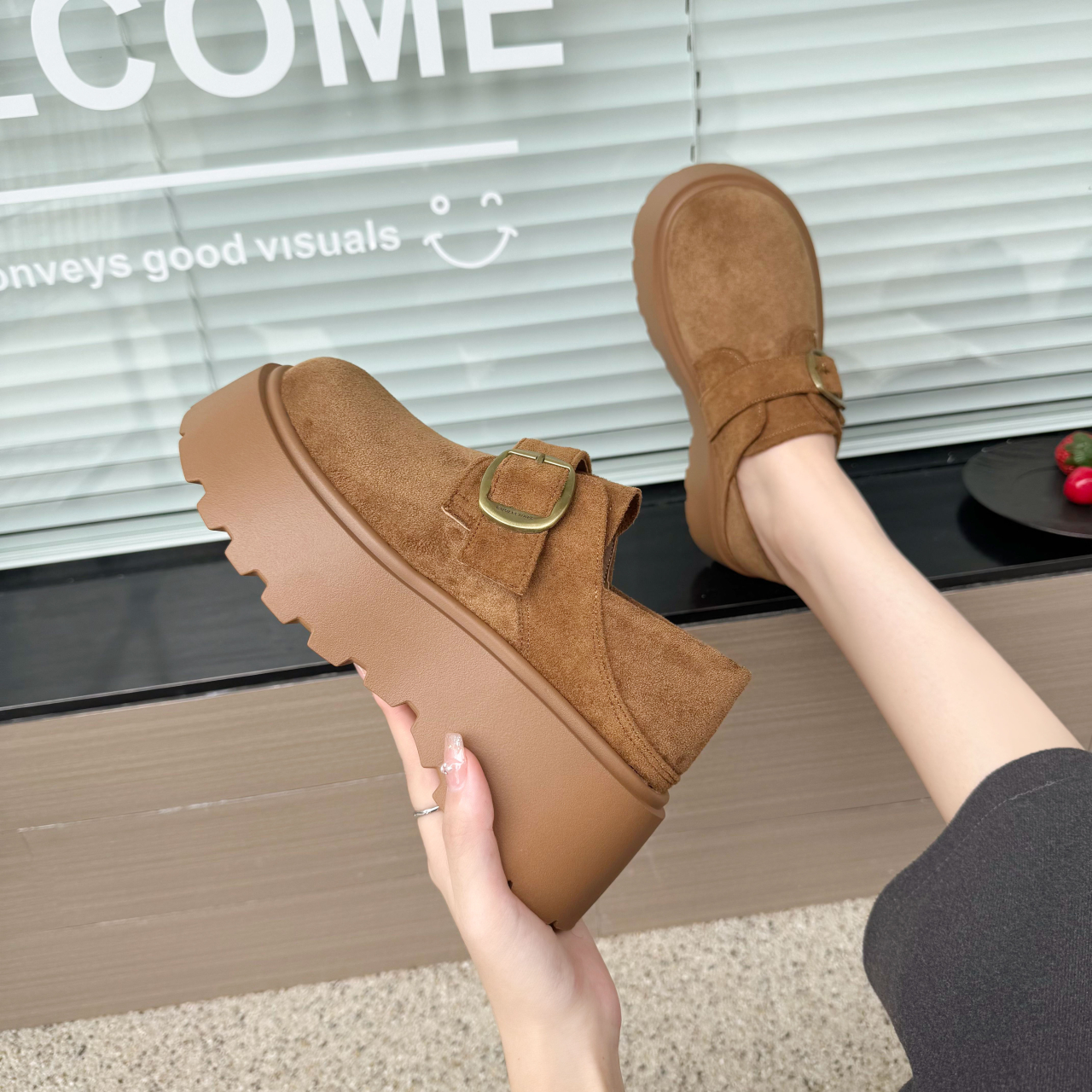 6cm厚底勃肯鞋女2025秋季