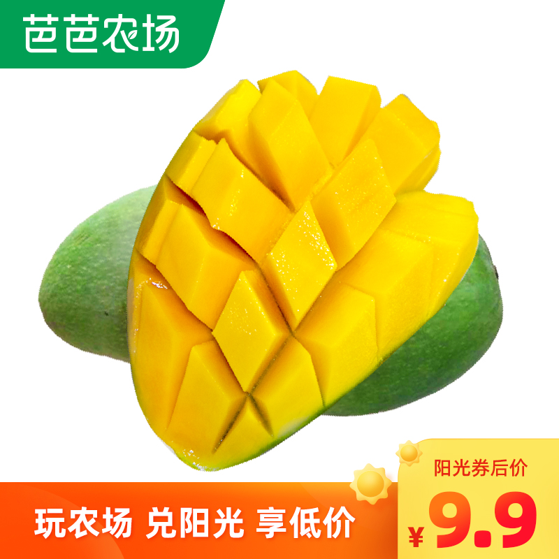 【聚小美】海南金煌芒果 当季水果应季芒果新鲜整箱3斤装批发包邮