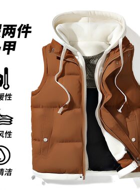 羽绒棉马甲男女同款秋冬季中学生青少年宽松潮牌背心棉衣男女外套