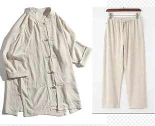 夏季叶问咏春拳唐装男女功夫褂子李小龙跆拳道中国风练功服太极服