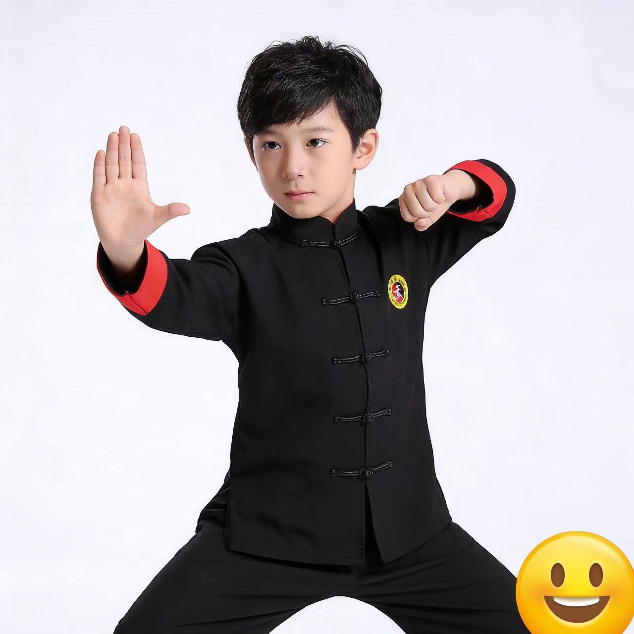 叶问唐装中国风儿童男女武术校服装复古盘扣太极练功夫舞蹈训练服