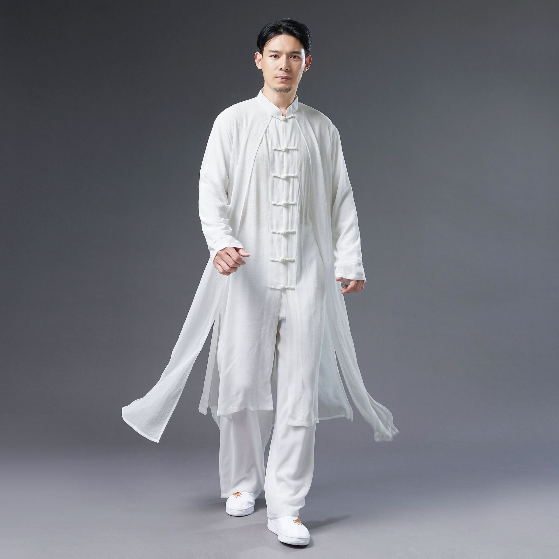 中国风禅舞服太极服练功服男道袍