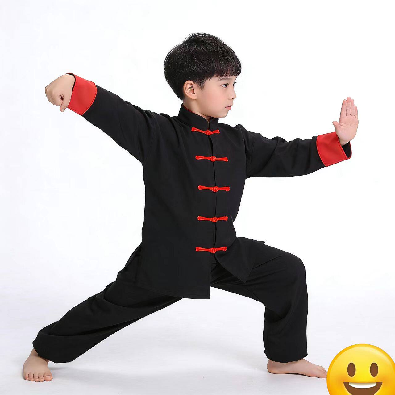 中国风儿童唐装男孩武术服练功服幼儿园小学生舞蹈功夫训练表演服