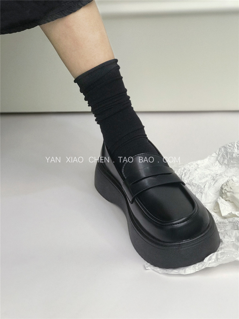 厚底小个子英伦风小皮鞋复古玛丽珍鞋日系平底jk单鞋学院乐福鞋女
