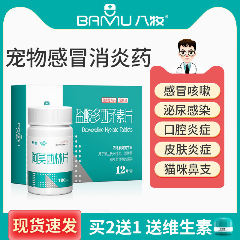 八牧狗狗猫咪感冒药打喷嚏流鼻涕猫鼻支治疗专用消炎药阿莫西林片高性价比高么？
