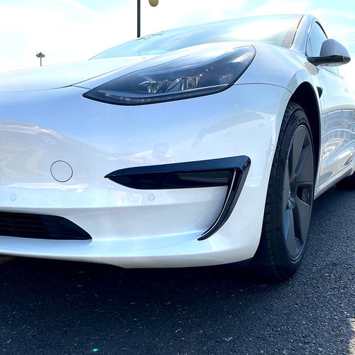 适用特斯拉Model 3 2017+ 前杠风刀刀锋车贴外饰改装