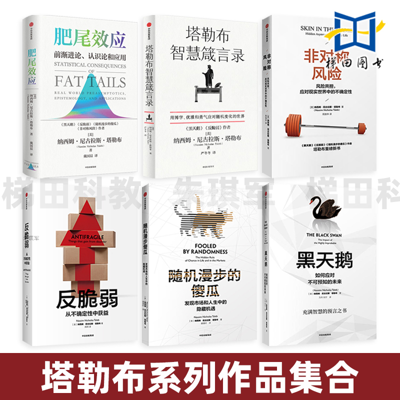 塔勒布经典作品全集 塔勒布智慧箴言录+反脆弱+黑天鹅+随机漫步的傻瓜+非对称风险+肥尾效应 经济理论金融量化投资书籍 不确定性