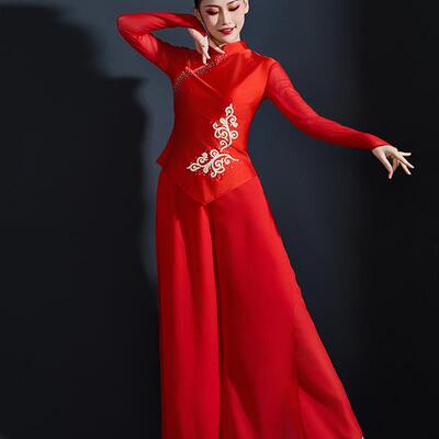 送扇子盼归新款秧歌演出服古典舞舞蹈服装红高粱风九儿2025年腰鼓