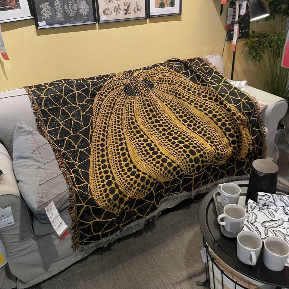 日本南瓜复古装饰毯沙发盖