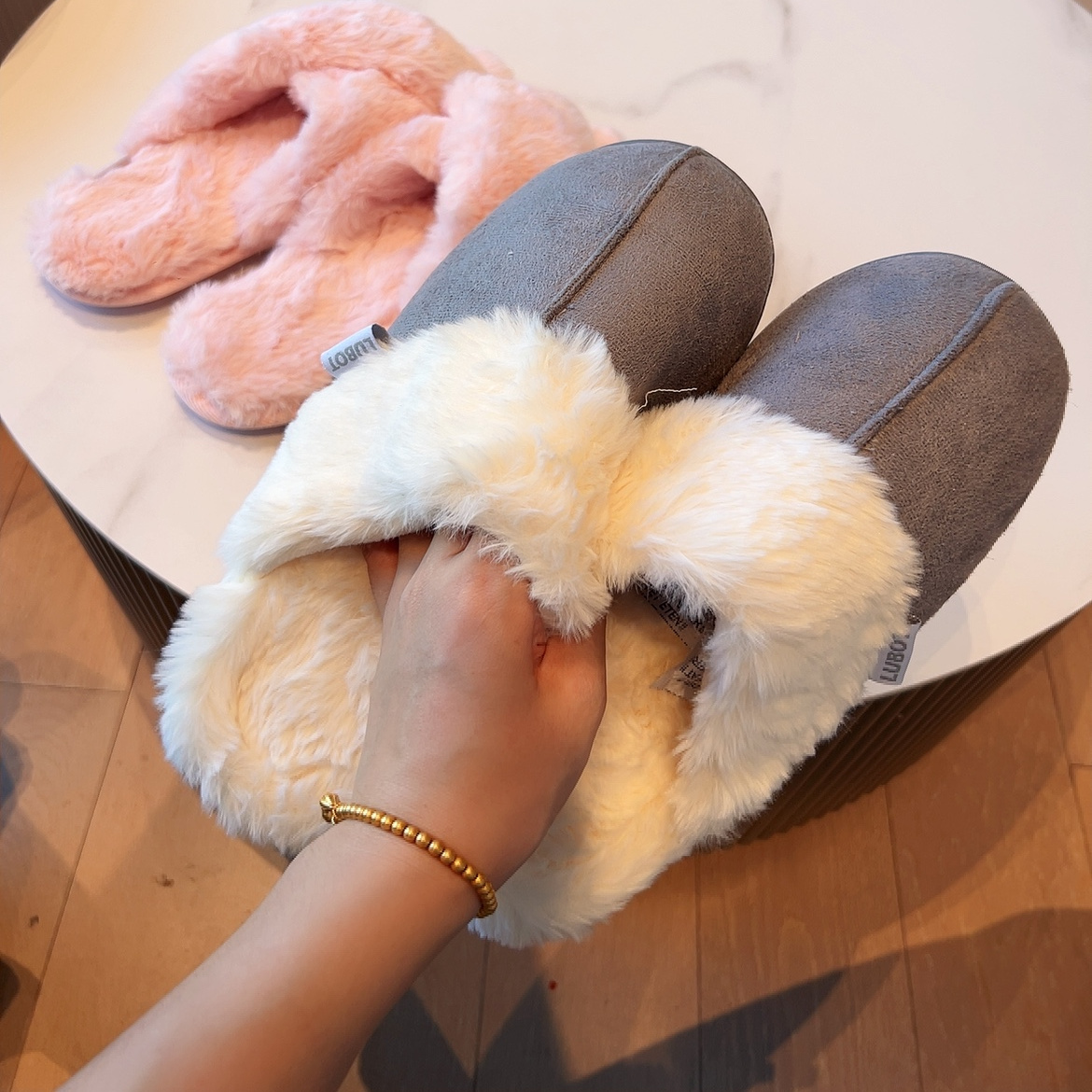 软软糯糯！小土豆加绒棉拖鞋！