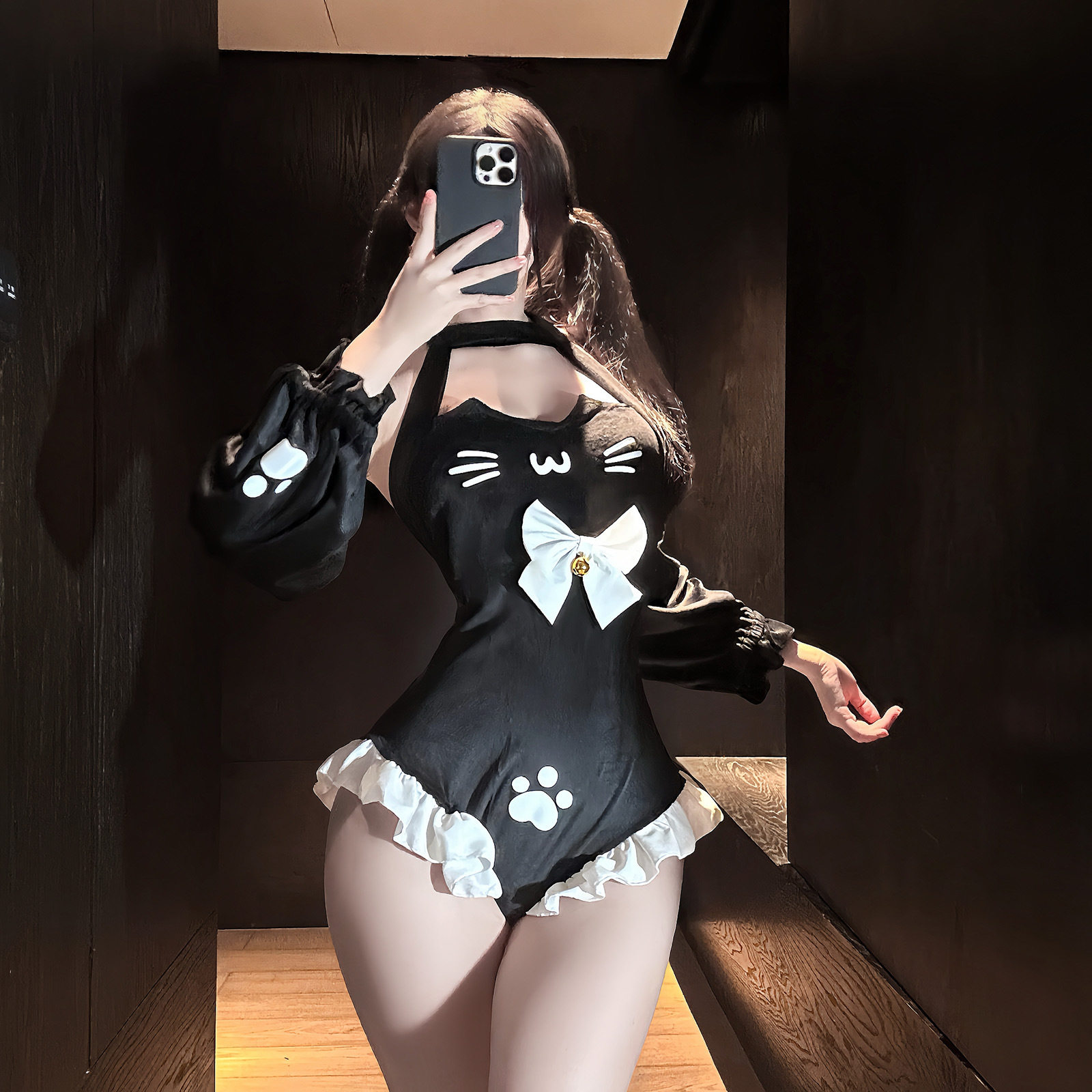 性感纯欲辣妹少女女仆连体衣可爱