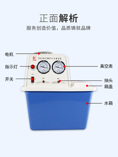 循环水真空泵 实验室减压 水环式 Ⅲ 型两表防腐台式 真空泵 SHZ