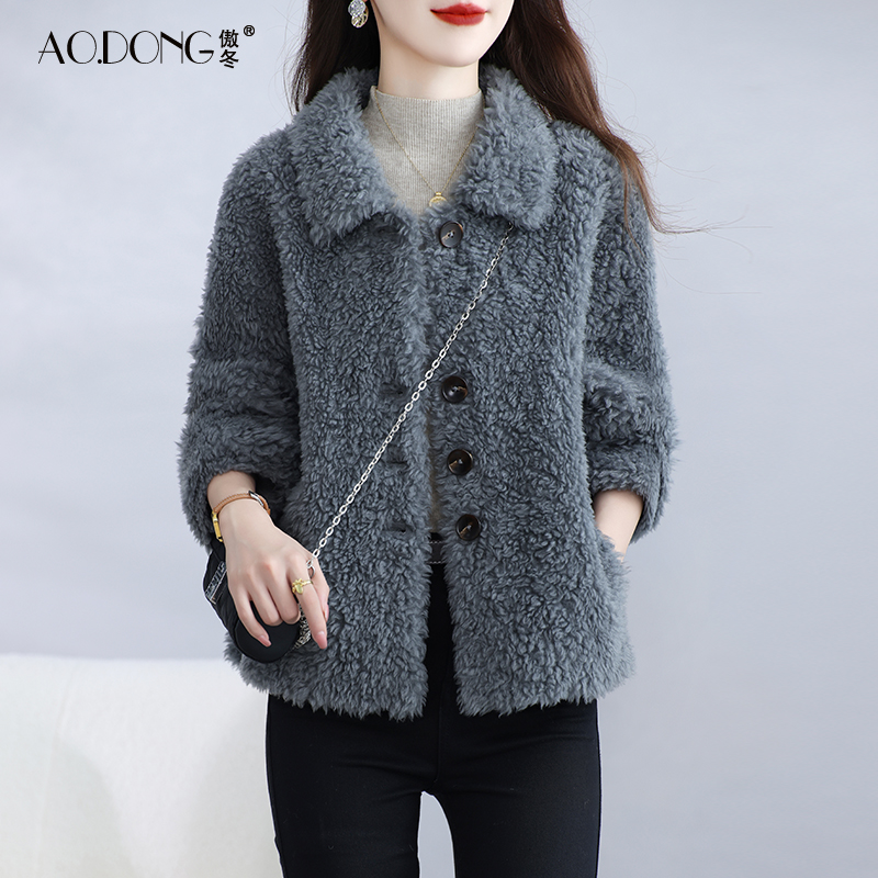 2025新款海宁颗粒绒皮草外套
