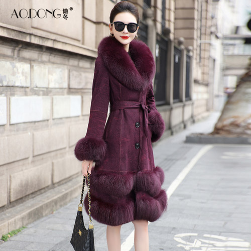 2025新款海宁獭兔皮毛一体皮衣